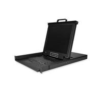 StarTech.com RKCONS1708K Console KVM Rackable 1U 8 Ports VGA 17" LCD 1280x1024 Acier Noir avec OSD et Câbles KVM inclus