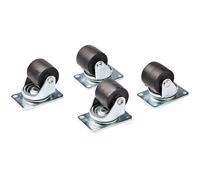 StarTech.com Roulettes Robustes pour Rack/Cabinet Serveur - Set de 4 Roues Universelles M6 50mm - Roulettes Pivotantes de Remplacement (Gabarit Visses 45x75mm) 4 Montants - Métal/Plastique