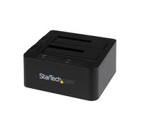 StarTech.com SDOCK2U33EB : Station d'accueil double HDD/SSD 2.5/3.5" SATA III, USB 3.2 Gen 1 (5 Gbps) et eSATA (6 Gbps), UASP, 8 To max.