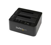 StarTech.com SDOCK2U33RE Duplicateur HDD/SSD 2 baies SATA III 2.5/3.5" USB 3.2 Gen 1 (5Gbps)/eSATA, Clone Autonome, 8 To max par baie