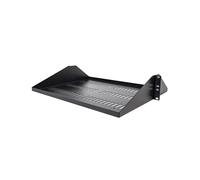 StarTech.com SHELF-2U-14-CENTER-V Étagère Rack 19" 2U Acier SPCC 356mm Profondeur, Ventilation, Charge 91kg, Conforme EIA/ECA-310-E, Noir