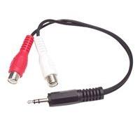 StarTech.com Câble Adaptateur Audio Mini-Jack 3.5mm Mâle vers 2x RCA / Cinch Femelle - 15 cm - Cordon Mini Jack (M) RCA (F)