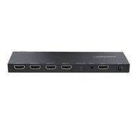 StarTech.com Splitter HDMI 4 Ports, Répartiteur 4K60Hz 1 Entrée 4 Sorties - Répartiteur vidéo/audio - 4 x HDMI - de bureau Noir G