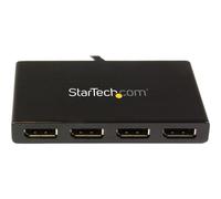 StarTech.com Répartiteur DisplayPort 1.2 à 4 ports, Adaptateur Multi-Moniteur DisplayPort vers 4x DP, Hub MST pour Ordinateur Quad 1080p 60Hz - Windows Uniquement, Pas de Pilote