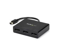 StarTech.com Splitter multi-écrans Mini DisplayPort vers 3x DisplayPort - Hub MST à 3 ports, Mini DisplayPort, 3x DisplayPort, 3840 x 2160 pixels, Noi