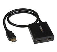 StarTech.com Splitter vidéo HDMI 4K à 2 ports - Répartiteur HDMI 1 x 2 alimenté par USB ou adaptateur d'alimentation (ST122HD4KU)