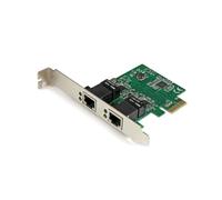 StarTech.com ST1000SPEXD4 Carte réseau PCIe Gigabit Ethernet 2 ports RJ45, Realtek RTL8111E, IEEE 802.3/u/ab, Jumbo Frames 9K, VLAN, WoL, Windows/macOS/Linux