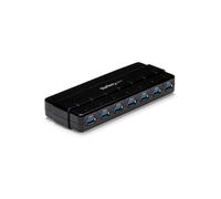 StarTech.com ST7300USB3B Hub USB 3.2 Gen 1 7 Ports, Chipset VLI VL812, 5Gbps, Adaptateur Secteur Inclus (AU, EU, NA, UK), Boîtier Plastique Noir