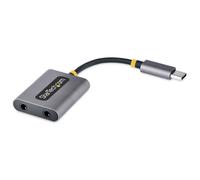 STARTECH.COM StarTech.com Adaptateur Casque USB-C - Splitter Audio, Double Casque USB Type C avec Entrée Micro - Adaptateur USB C vers Jack