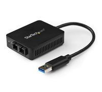 StarTech.com Adaptateur réseau USB 3.0 vers fibre optique SC Gigabit Ethernet jusqu'à 550 m - Convertisseur USB vers fibre 1000Base-SX - Adaptateur réseau - USB 3.0 - 1000Base-SX - 850 nm - noir