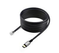 StarTech.com Adaptateur USB-C vers RJ9 pour Combiné Téléphonique de Bureau ou Casque, Utilise le Matériel Fixe Existant, 1,8m