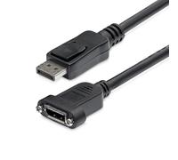 StarTech.com Câble DisplayPort à Montage sur Panneau de 91cm - 4K x 2K - Câble d'Extension DP 1.2 M/F - Câble d'Extension Vidéo DP avec Connecteur DP à Montage sur Panneau - Câble pour Moniteur DP