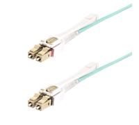 StarTech.com 3m (10ft) LC to LC (UPC) OM4 Multimode Fiber Optic Cable w/Push Pull Tabs, 50/125µm, 100G Networks, Bend Insensitive, Low Insertion Loss - LSZH Fiber Patch Cord (450FBLCLC3PP) -...