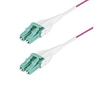 StarTech.com 1m (3.3ft) LC/LC (UPC) OM4 Multimode Fiber Optic Cable, OFNR - cordon de raccordement - 1 m - violet