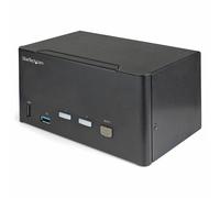 STARTECH.COM StarTech.com Commutateur KVM DisplayPort 2 Ports pour 3 Moniteurs - 4K 60Hz UHD HDR - KVM de Bureau DP 1.2 avec Hub USB 3.0 2