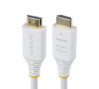 StarTech.com Câble HDMI Haut Débit Certifié Premium de 1,8m, 4K 60Hz/1440p 144Hz, 18Gbps, Cordon HDMI 2.0, Gaine TPE, Blanc