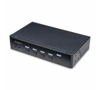 STARTECH.COM StarTech.com Switch KVM DisplayPort 4 Ports, Moniteur Unique 4K 60Hz, 6 Ports USB, Commutation par Touche de Raccourci et
