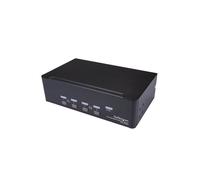 StarTech.com Switch KVM double affichage DisplayPort 4K 60 Hz à 4 ports avec hub USB 2.0 intégré - commutateur écran-clavier-souris/audio/USB - 4 ports - Montable sur rack