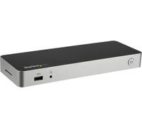 StarTech.com Station d'accueil double écran USB-C 4K pour ordinateur portable - 60W USB Power Delivery - Lecteur de carte SD