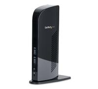 StarTech.com Station d'Accueil pour Ordinateur Portable USB 3.0 à Double Écran avec HDMI et DVI/VGA, Hub USB-A 6x, GbE, Audio, Docking Station Universelle Type-A - Windows/macOS/ChromeOS