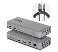 StarTech Station d'accueil USB-C, Double Station d'accueil HDMI MST 4K 60Hz, Chargeur d'Ordinateur Portable 100 W, 1 GbE, sans Pilote, Windows