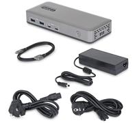 StarTech.com - Station d'accueil - pour ordinateur portable - USB-C 3.2 Gen 2 - HDMI, 2 x DP - 1GbE - Royaume-Uni, Europe