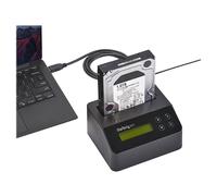 StarTech.com Effaceur de Disque Dur à Baie Unique, Nettoyeur de HDD/SSD Autonome, USB 3.0 à SATA II (3 Gbps), 9 Modes d'Effacement, Écran LCD, Dock de nettoyage de Disque Dur Secure Erase, Conforme TAA