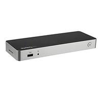 StarTech.com Station d'Accueil USB C - Double Écran HDMI & DisplayPort 4K 30Hz - Dock USB Type-C pour PC Portable 60W PD, SD, Hub 4 ports USB-A 3.0, GbE, Audio - Compatible TB3 (DK30CHDPPDUE)