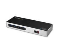 StarTech.com Station d'accueil USB-C et USB-A - Station d'accueil double écran 4K 60Hz DisplayPort + HDMI - Station d'accueil hybride USB 3.0 pour ordinateurs portables USB-C / USB-A - 6x USB Type A,