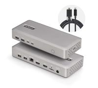 StarTech.com USB4 Docking Station, USB-C 40Gbps, Dual Video HDMI, Up to 2x 4K 60Hz 4:4:4 (RGB) or 2x 4K 120Hz 4:2:2, Multi-Monitor Dock, 6x USB, 2.5GbE, 100W PD - station d'accueil - USB4 / Thunderbolt 4 - 2 x HDMI - 1GbE, 2.5GbE