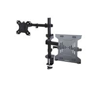 StarTech.com Monitor Arm with VESA Laptop Tray, For a Laptop (4.5kg / 9.9lb) and a Single Display up to 32" (8kg / 17.6lb), Black, Adjustable Desk Laptop Arm Mount, C-clamp/Grommet Mount - VESA Monitor Mount (A2-LAPTOP-DESK-MOUNT) kit de montage - pour éc