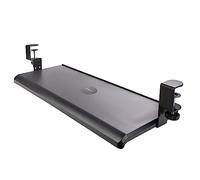 StarTech.com Under-Desk Keyboard Tray, Clamp-on Keyboard Holder, Supports up to 12kg (26.5lb), Sliding Keyboard and Mouse Drawer with C-Clamps, Height Adjustable Keyboard Tray - Black - Ergonomic Keyboard Tray (KEYBOARD-TRAY-CLAMP1) - tiroir à clavier