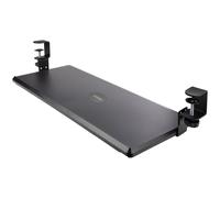StarTech.com Support Clavier Coulissant Sous Bureau - Support Clavier Ergonomique à Pince en C - Tiroir Clavier Coulissant, Jusqu'à 12kg - Tablette Coulissante, Clavier et Souris - Porte Clavier (100/