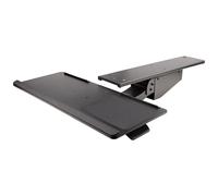 StarTech.com Support Clavier Coulissant sous Bureau - Tablette Clavier et Souris Ajustable en Hauteur - Mouvement Complet - 25 x 66cm - Porte Clavier avec Tapis Repose-Poignets Souris