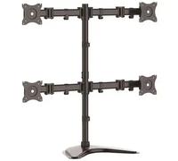 StarTech.com Support de bureau articulé pour quatre écrans à fixation VESA jusqu'à 27" - Support moniteur réglable multi-écrans - Acier pied - pour 4 moniteurs - noir