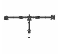StarTech.com Support de Bureau Bras Triple pour Moniteur - Support VESA 3 Écran jusqu'à 27" - Mât Articulé/Réglable - Inclinaison/Pivotement/Rotation de l'Écran - Pince de Bureau/Anneau