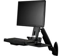 StarTech.com Support de bureau debout mural pour écran à fixation VESA jusqu'à 24" et 8 kg - Bras articulé pour moniteur (WALLSTS1)