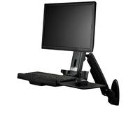StarTech.com Support de bureau debout mural pour écran, clavier et souris, Noir, 61 cm (24'), 8 kg, Mur, 75 x 75,100 x 100 mm, 2,5 kg WALLSTS1