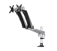 StarTech.com Support de bureau pour 2 écrans avec bras articulés - Multidirectionnel - Empilable - Installation sans outil