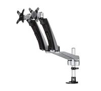 StarTech.com Support de Bureau pour 2 Écrans jusqu'à 30"(9kg) - Bras Articulés - Multidirectionnel - Empilable - Installation sans Outil