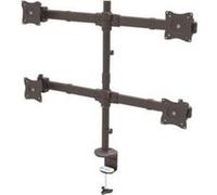 StarTech.com Support de bureau pour 4 écrans à fixation VESA jusqu'à 27" et 8 kg - Bras d'écran articulé en acier robuste kit de montage - bras réglable - pour 4 moniteurs