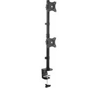 StarTech.com Vertical Desk Mount Dual Monitor Arm - For Monitors 13" to 27" - Adjustable - Desk Clamp / Grommet-Hole Mount - Dual VESA Monitors - Black (ARMDUALV) kit de montage - pour 2 moniteurs - noir