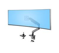 StarTech.com Support de Bureau pour Écrans Incurvés Jusqu'à 49" 32:9 Ultrawide, Bras à Ressort, Pince en C/Oeillet, Max 20kg