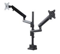 StarTech.com Support Double Écran PC - Bras Double Moniteur VESA - 32" 8kg - Empilables Verticalement - Porte 2 Écrans Hauteur Réglable/Articulé - Fixation Pince/illet