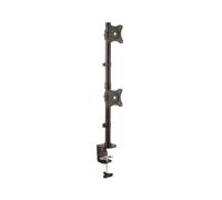 StarTech.com Vertical Desk Mount Dual Monitor Arm - For Monitors 13" to 27" - Adjustable - Desk Clamp / Grommet-Hole Mount - Dual VESA Monitors - Black (ARMDUALV) kit de montage - pour 2 moniteurs - noir