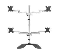 StarTech.com Pied pour ecran PC a 4 affichages - Support articule en acier et aluminium - Pour quatre moniteurs jusqu'a 27" (ARMQUADSS) pied - bras réglable - pour 4 moniteurs