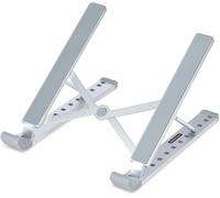Startech.Com Support Pliable Pour Ordinateur Portable-Support Ergonomique Pour Pc Portable Réglable En Hateur-Rehausseur Inclinable,Cadre En Aluminium Ventilé Supportant 10Kg(Laptop-Riser-Bar)