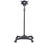 StarTech.com Support Tablette Mobile avec Roulettes Vérouillables - Hauteur Réglable - Support Tablette Universel sur Pied de 7 à 11 pouces, Porte Tablette avec Support Détachable Noir