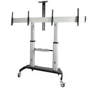 StarTech.com Support TV à Roulettes pour TV VESA 37-60" (Max 2x 50kg) - Chariot TV roulettes - Support TV Double sur Pied Mobile à Hauteur Réglable