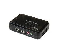 StarTech.com SV211KUSB : Commutateur KVM USB VGA 2 Ports avec Audio, Résolution 2048x1536, Câbles 1.2m Inclus